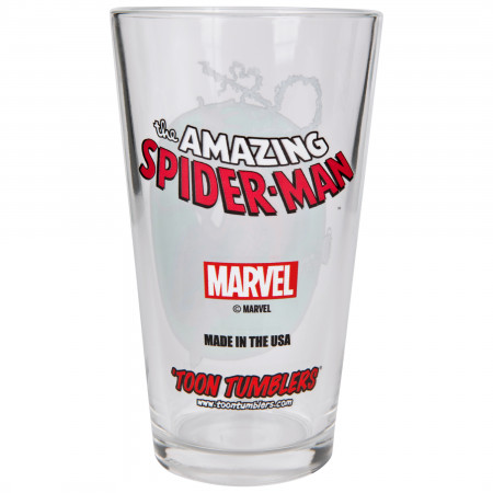 Spider-Man Marvel Comics Classic Series Web-Slinging Toon Tumblers Pint Glass